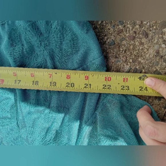 Pink Blush Maternity Teal Lace Mesh Overlay Maternity Maxi Dress 2XL - Picture 12 of 13